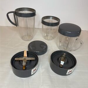NutriBullet Magic Bullet 9 Pc Replacement Set – Cups, Lids/Handles, Blades